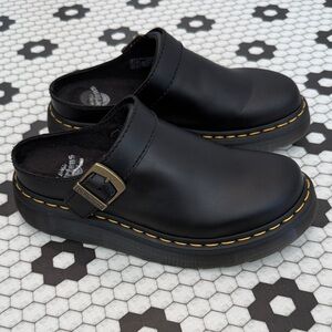 FIRM Dr. Martens Laketen black leather mule clog slingback Women’s 8 US 7 US men